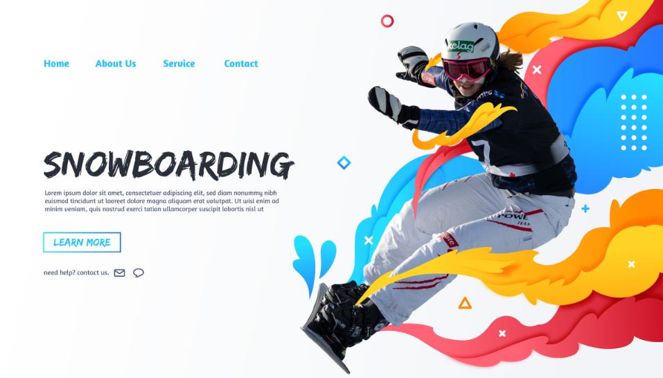 滑雪运动网站模板0