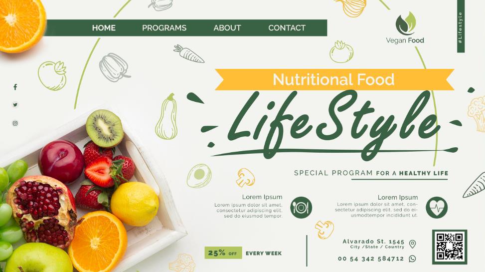 健康饮食网站设计模板0