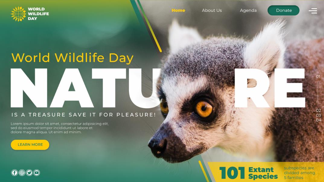 世界动物保护日网页模板0