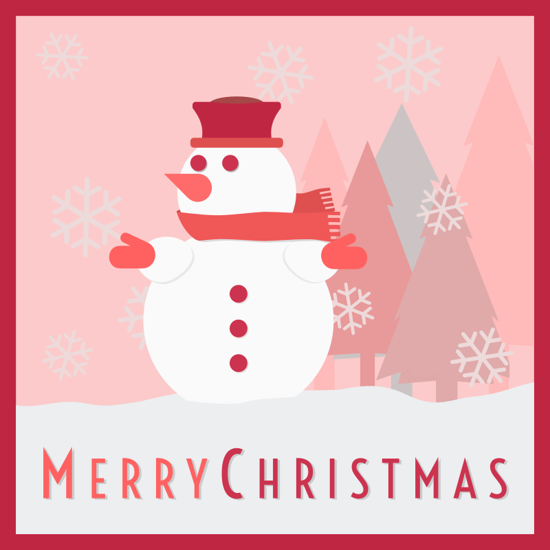 雪人圣诞卡片插图0