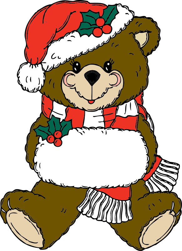 圣诞主题泰迪熊插图0
