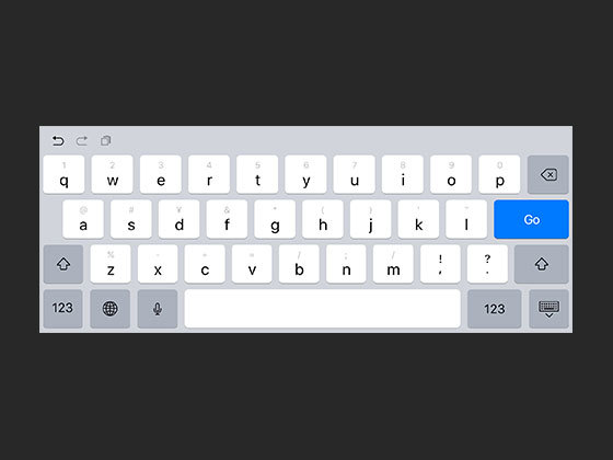 iOS 11 iPad 键盘0