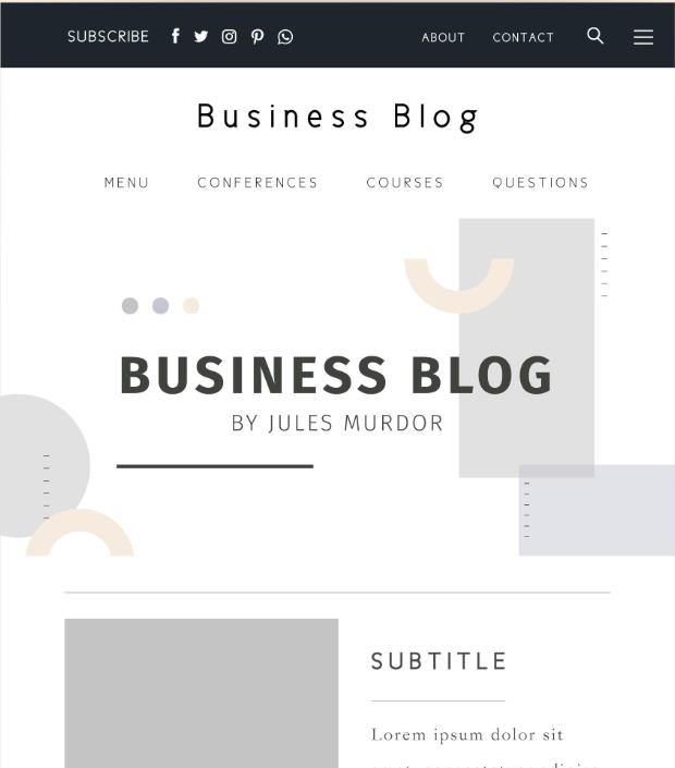 商业博客网站模板0