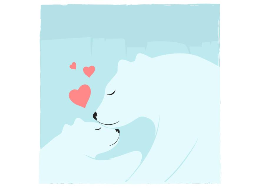 北极熊母子插图0
