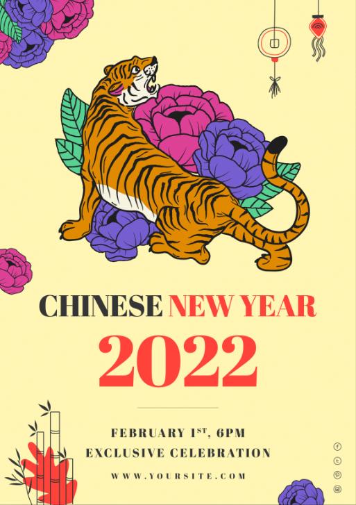 2022虎年海报模板0