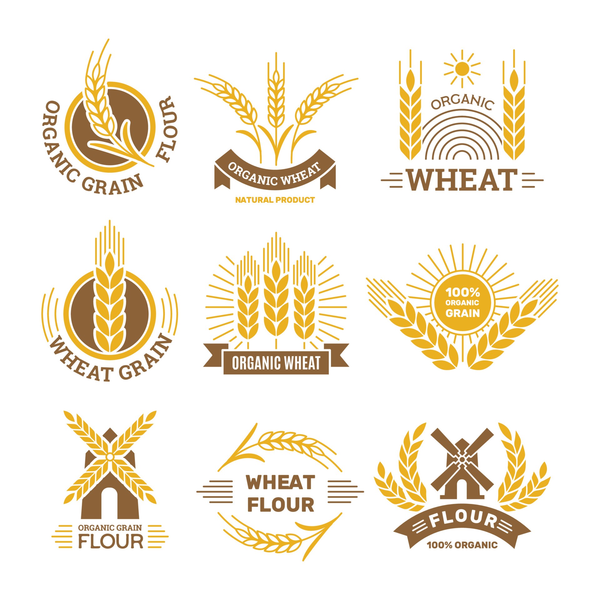 小麦谷物农产品logo0