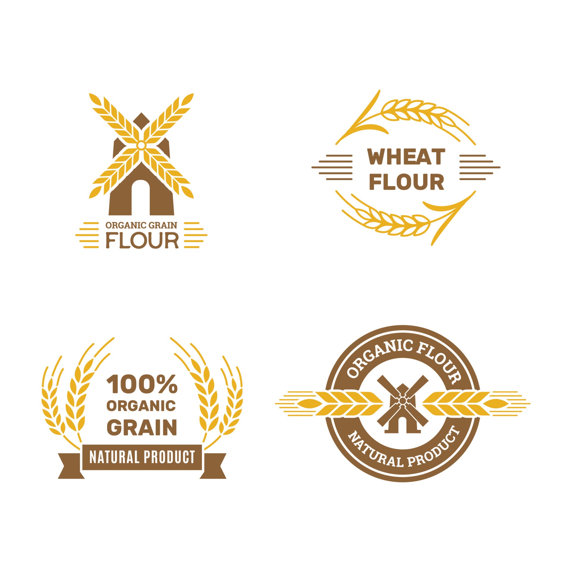 小麦谷物食品logo设计0