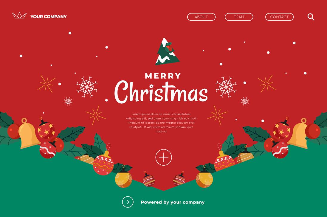 圣诞节快乐网页模板0