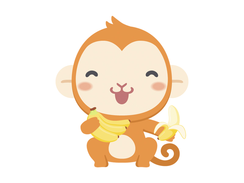 拿香蕉的小猴子插图0