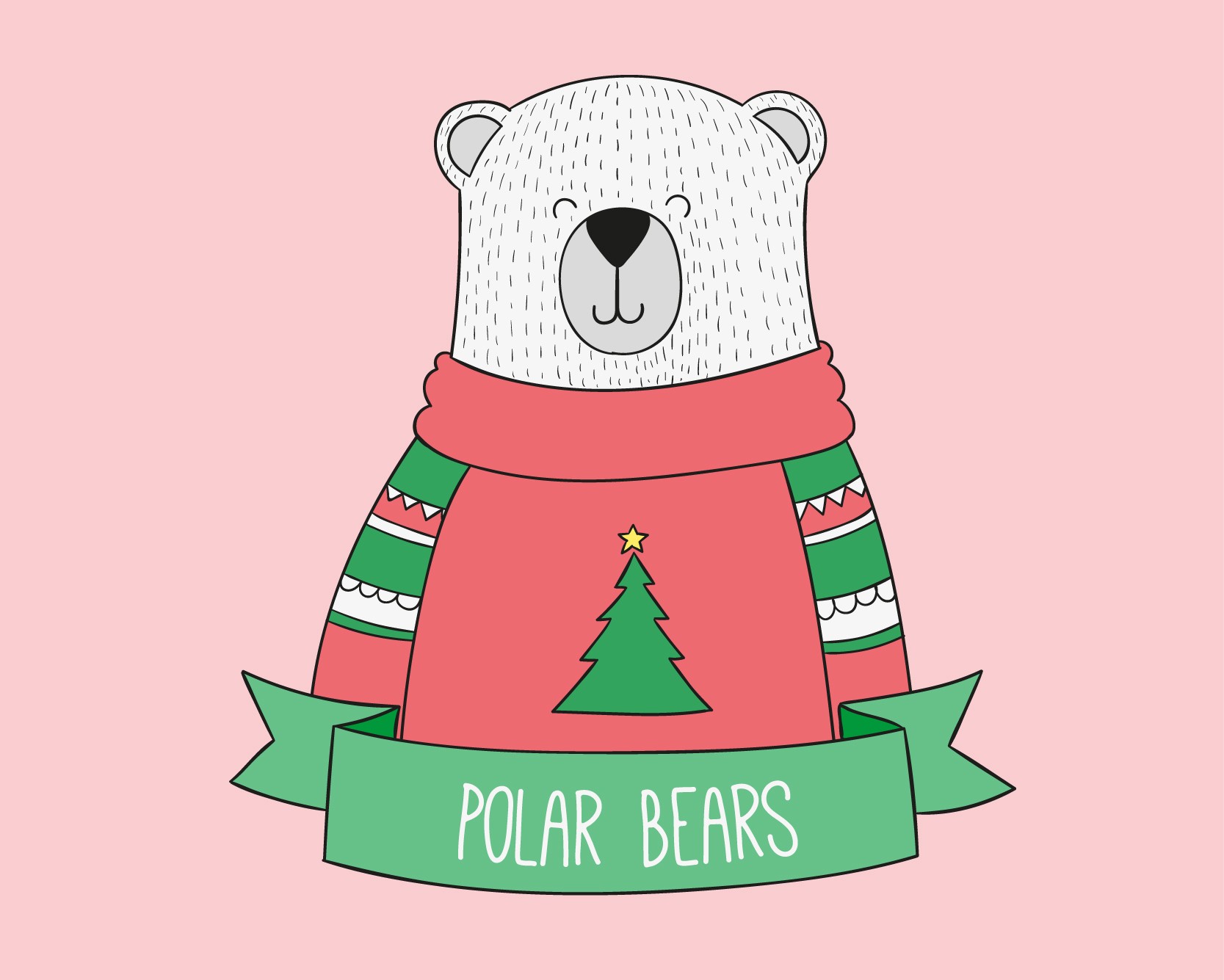 北极熊圣诞节插图0
