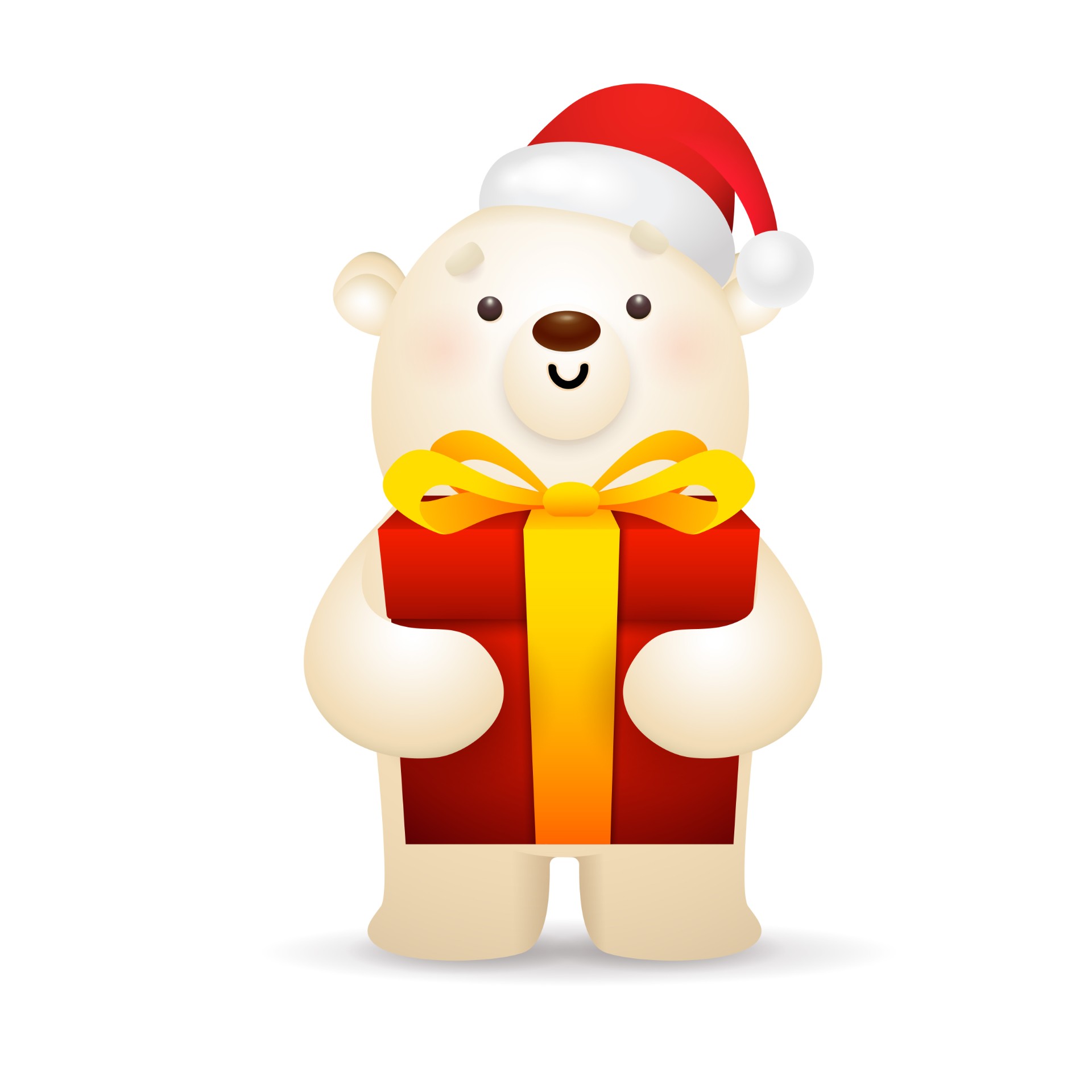 过圣诞的北极熊插图0