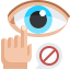 禁止触摸眼睛图标0