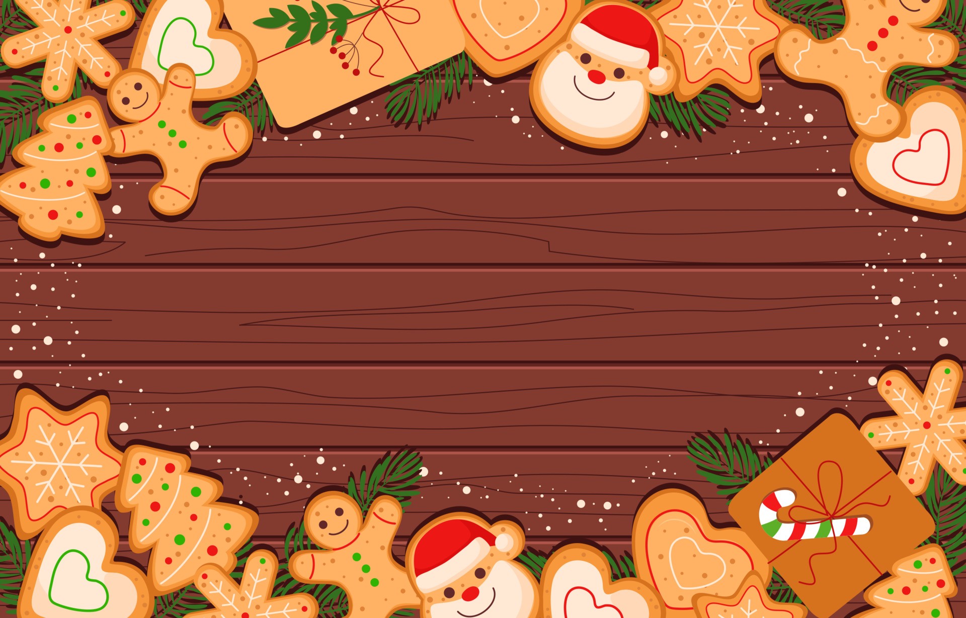 可爱的圣诞饼干背景插图0