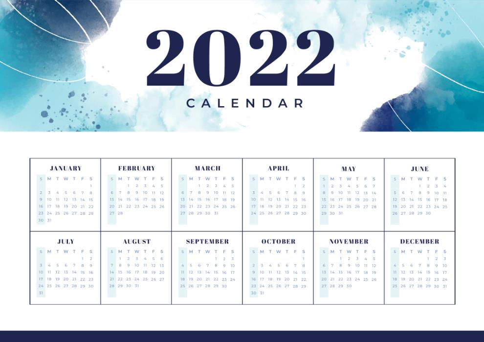 2022年水彩日历制作0