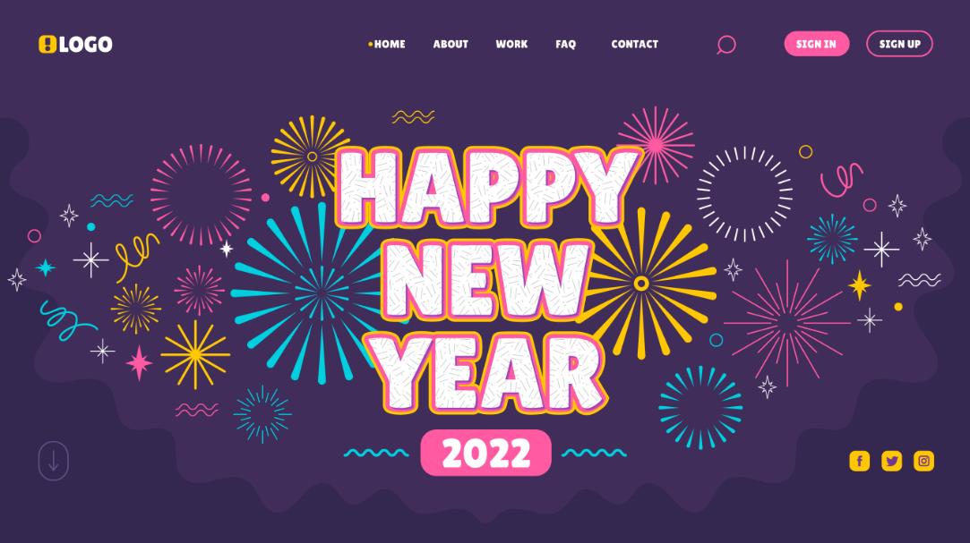 新年快乐网页设计模板0