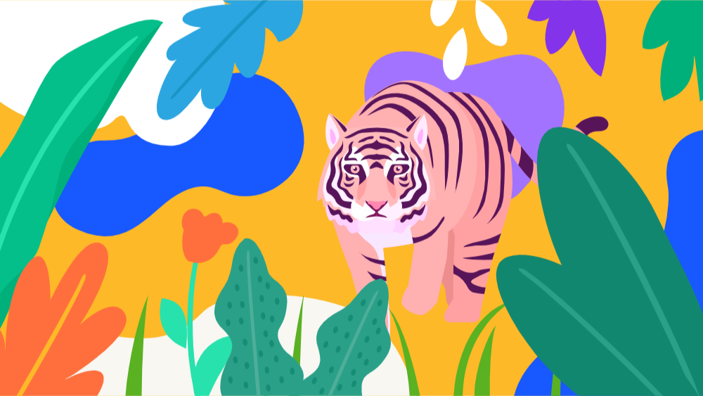 丛林中的老虎插图0