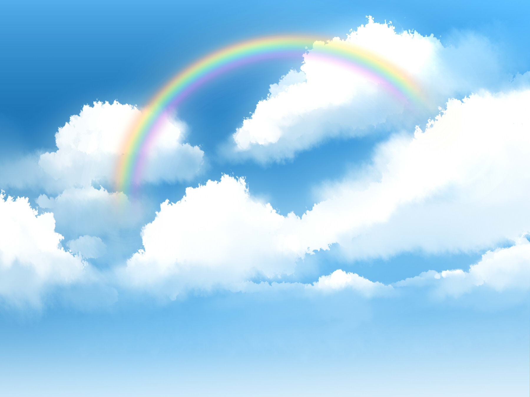 蓝天上的彩虹插图0