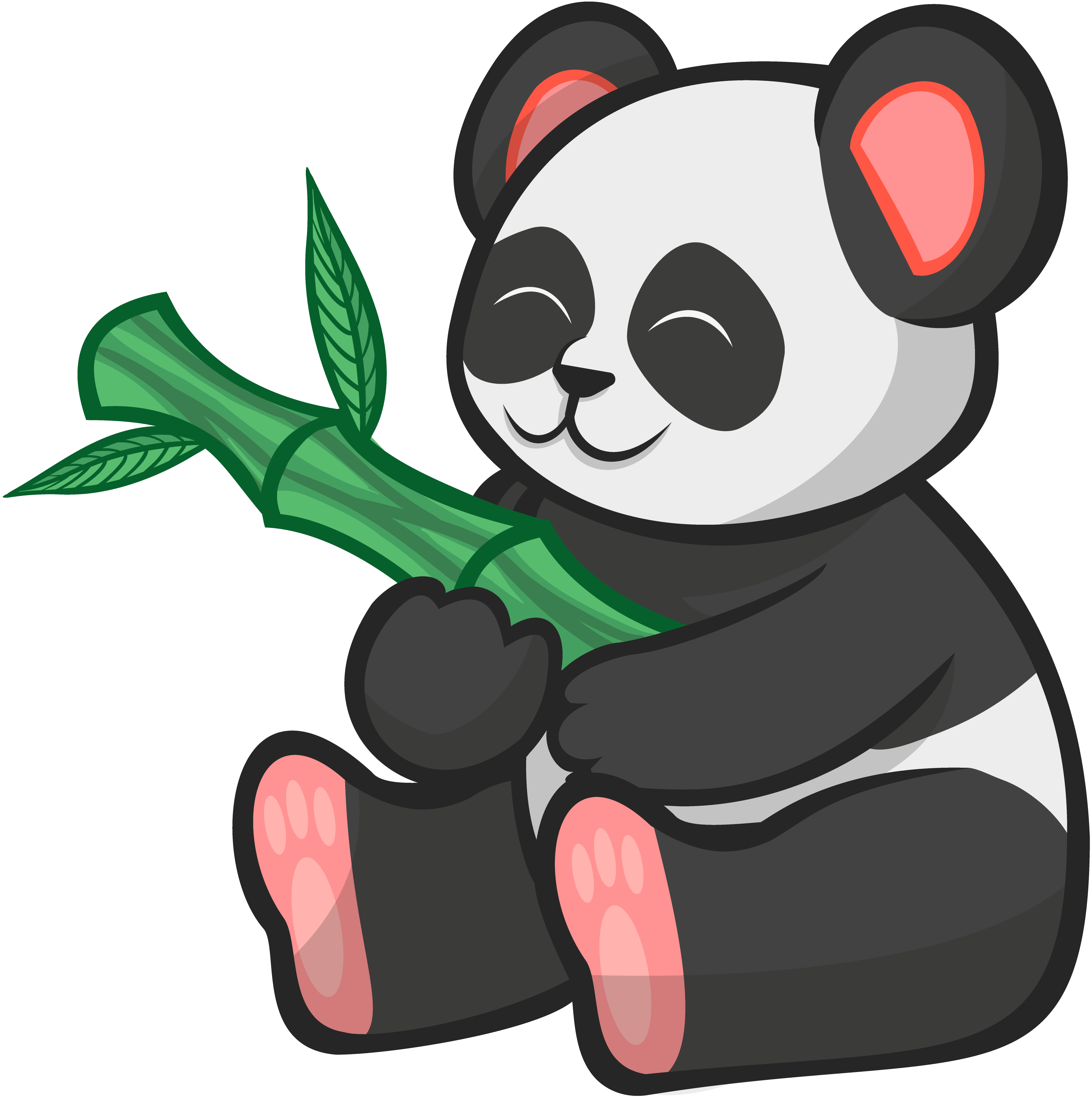 抱着竹子的熊猫插图0