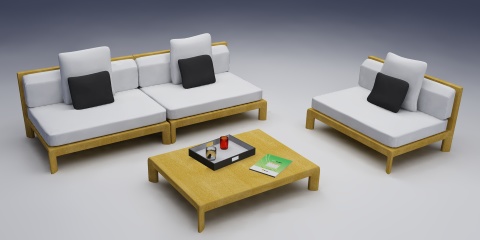 茶几和沙发3d模型0