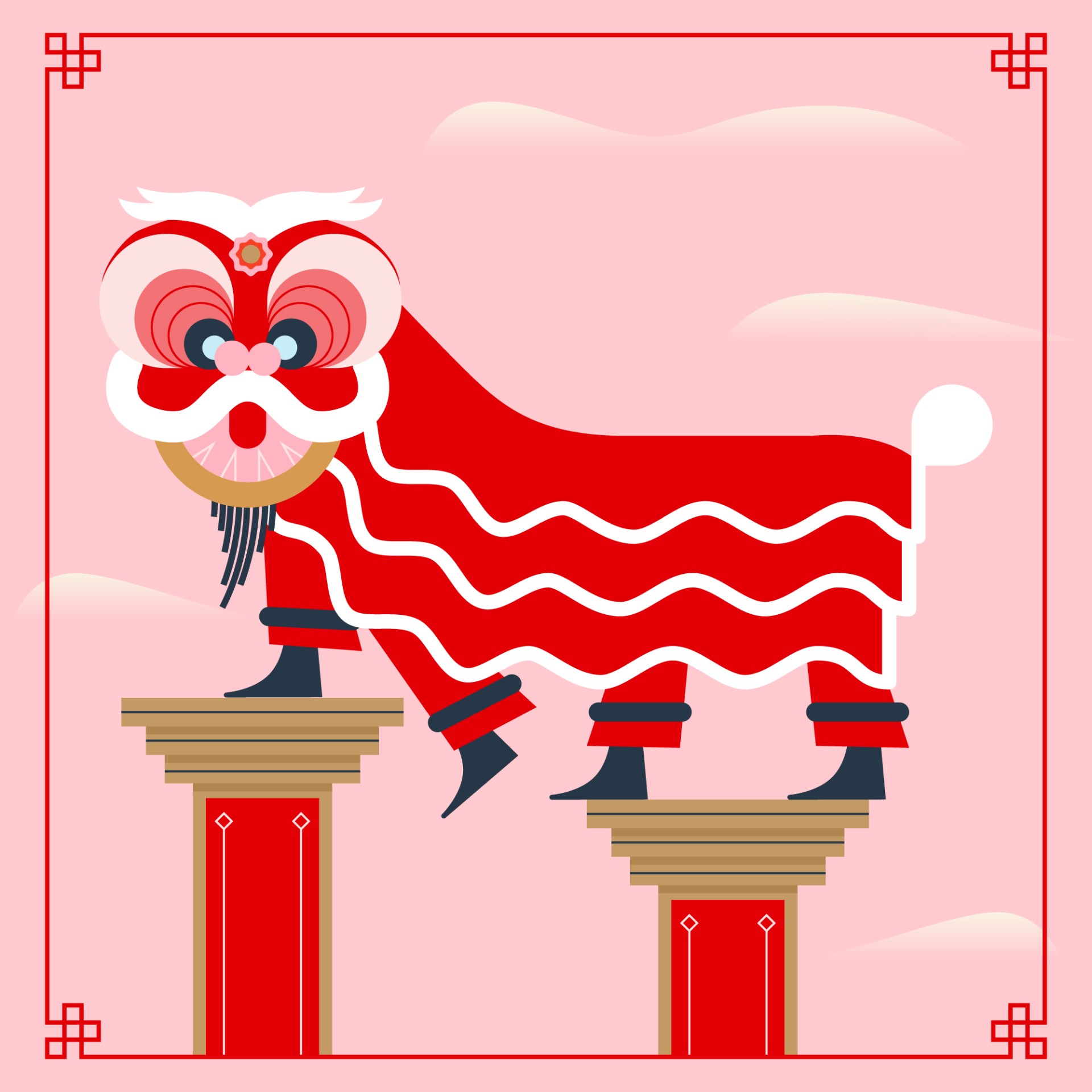 春节舞狮子插图0