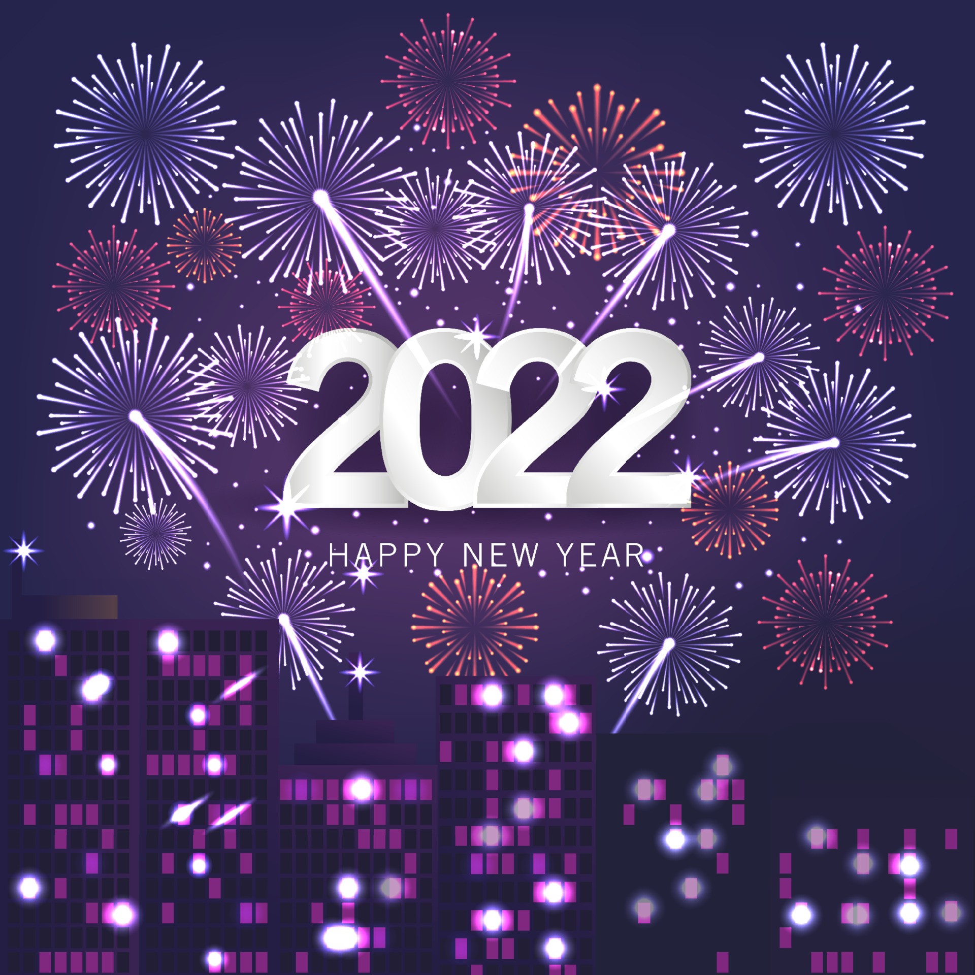 2022新年烟花背景插图0
