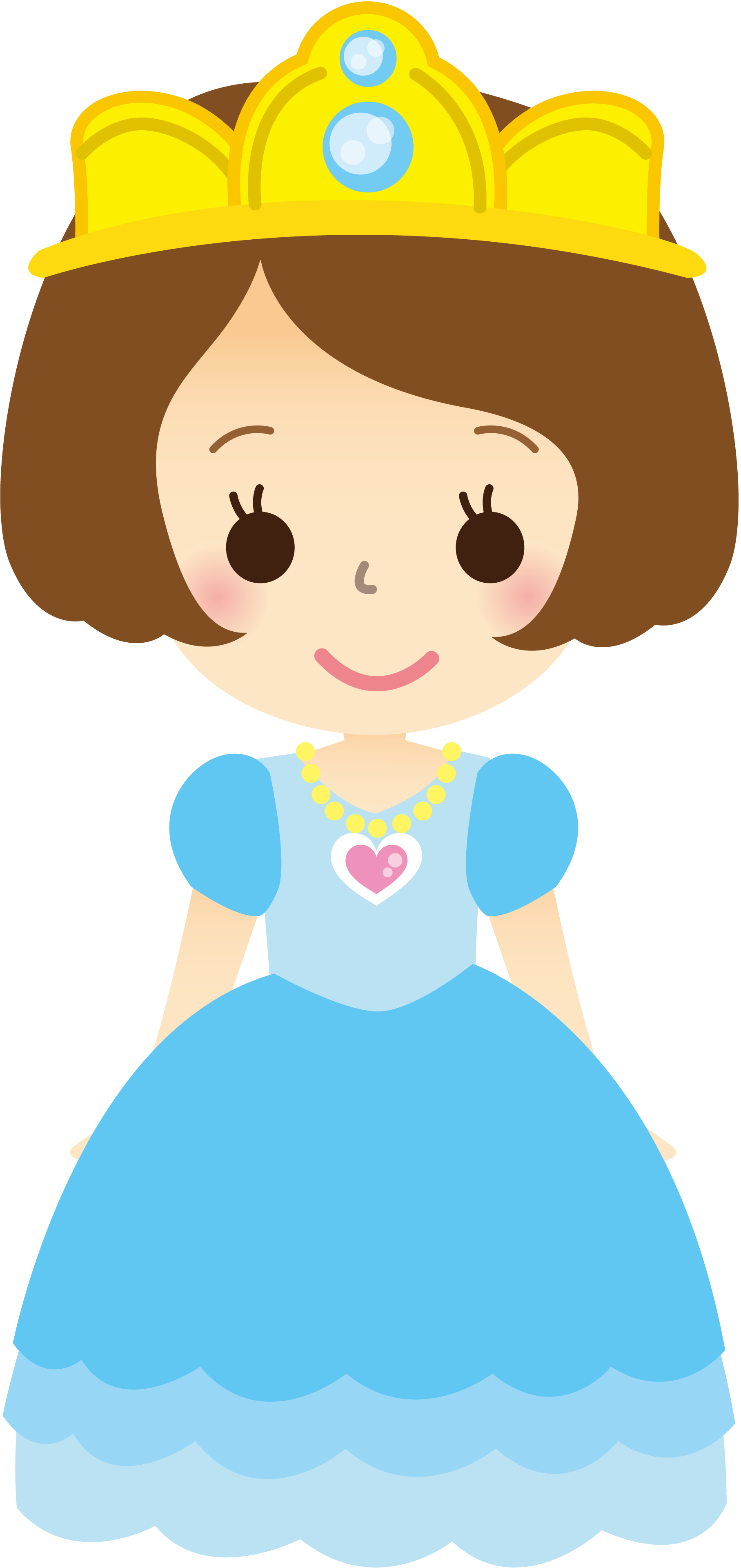 蓝色礼服的公主插图0