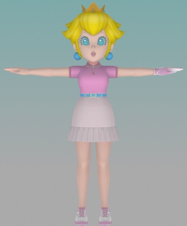 超级马里奥桃子公主3D模型2