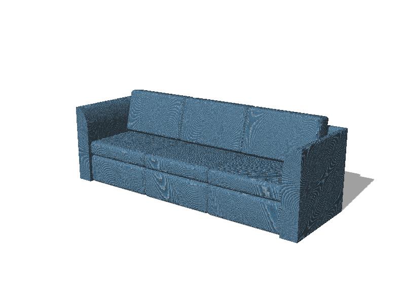 三人沙发3d模型0