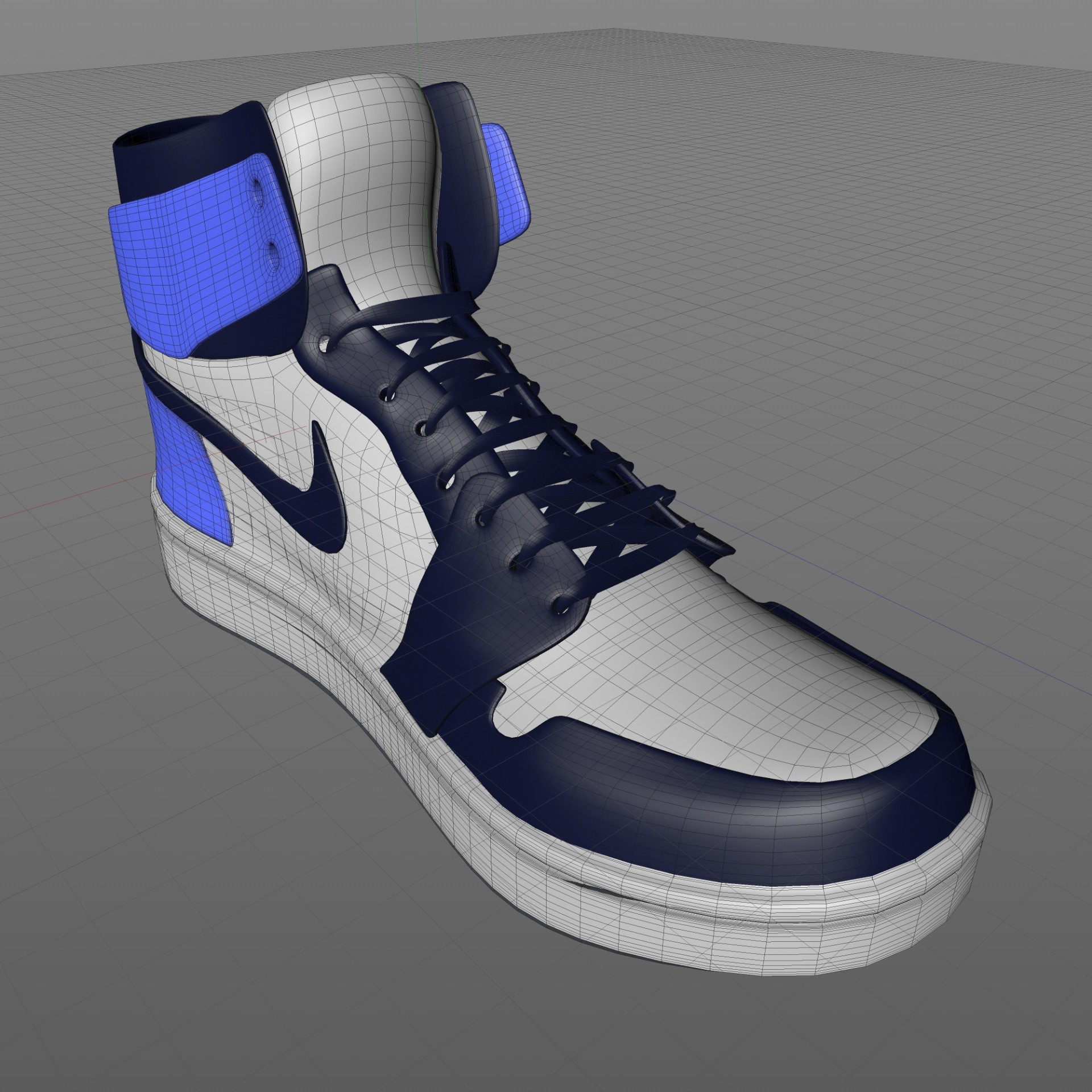 耐克高帮运动鞋3D模型0