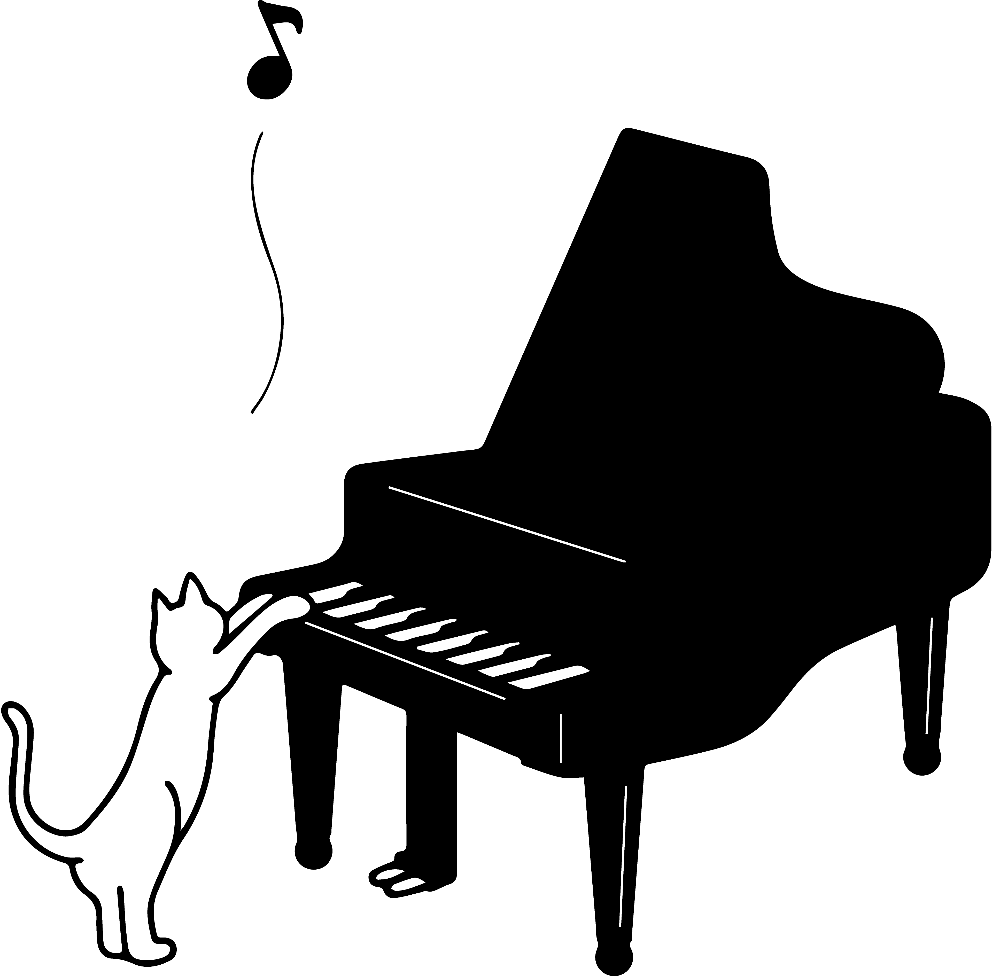 钢琴和小猫插图0