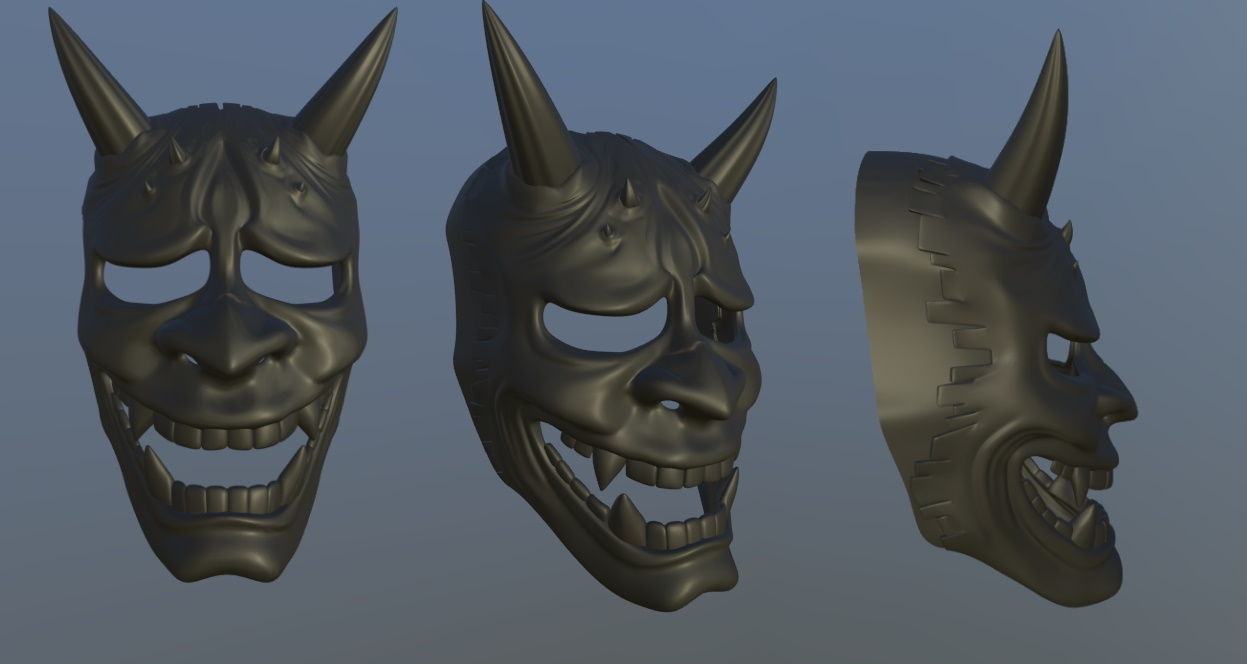 般若面具3D模型1