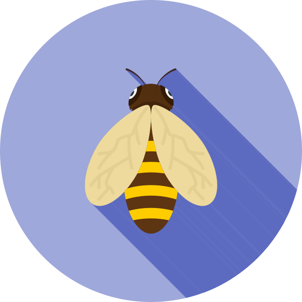 蜜蜂卡通动物图标0