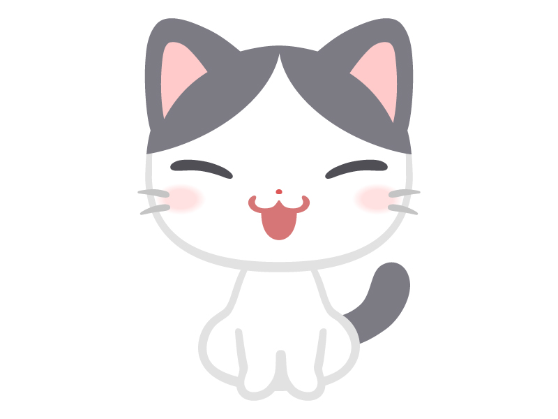 快乐的小猫插画0