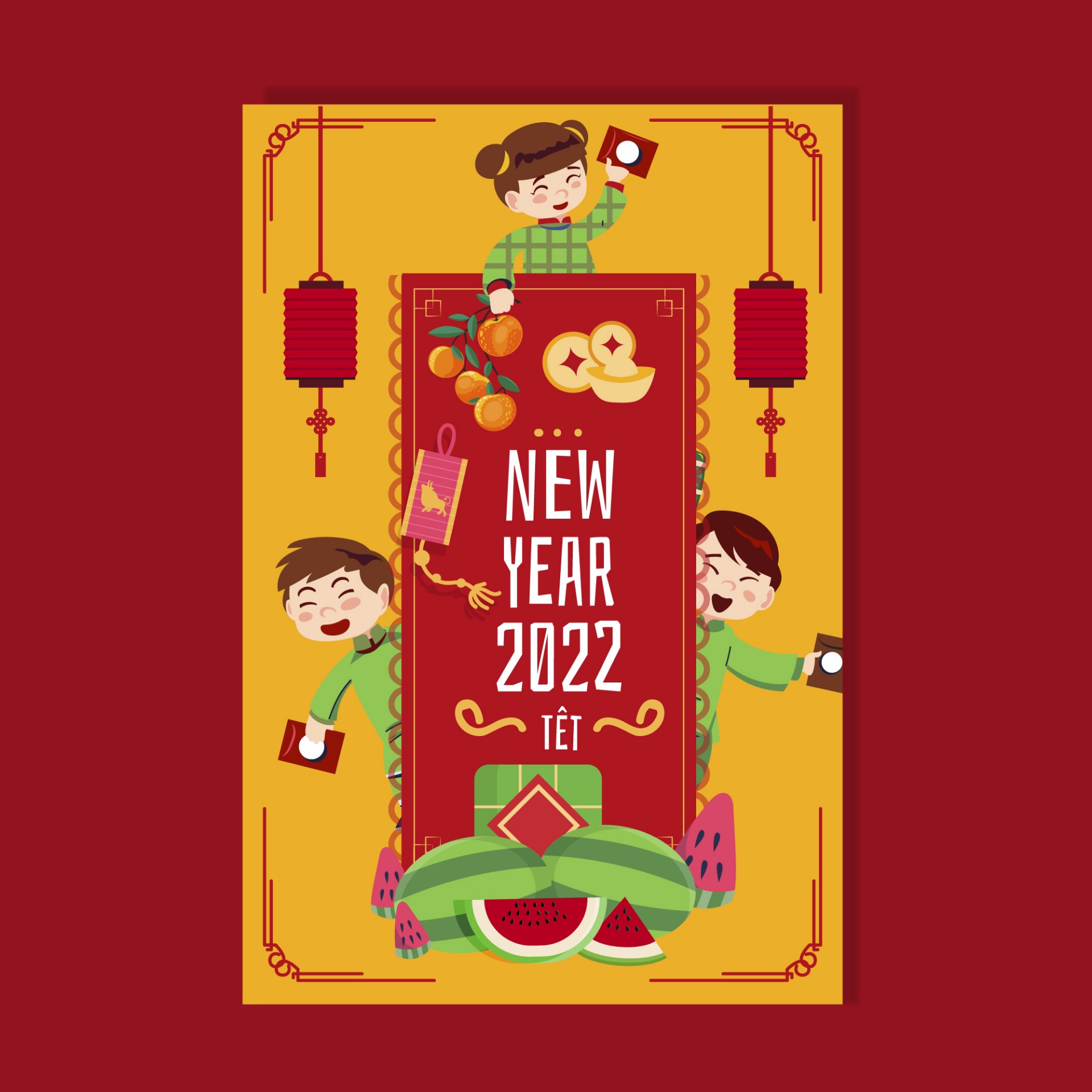 2022虎年春节海报0