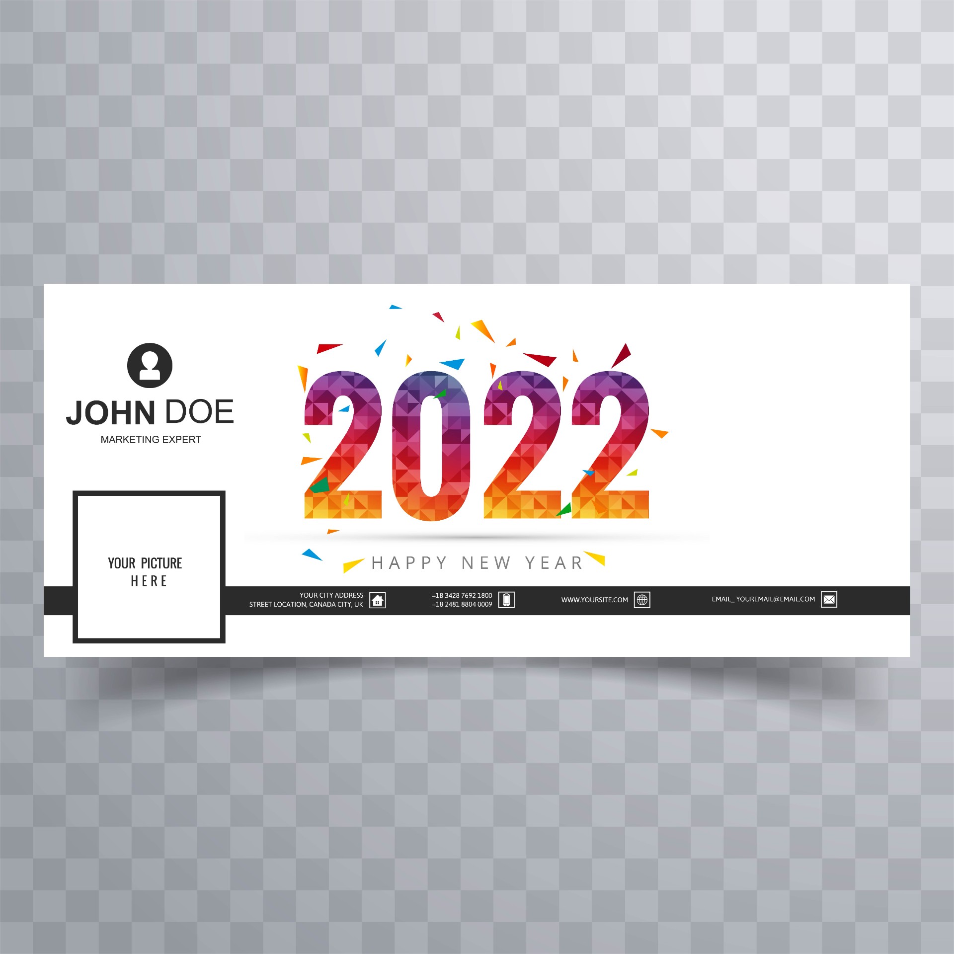 2022年新年快乐封面模板设计0