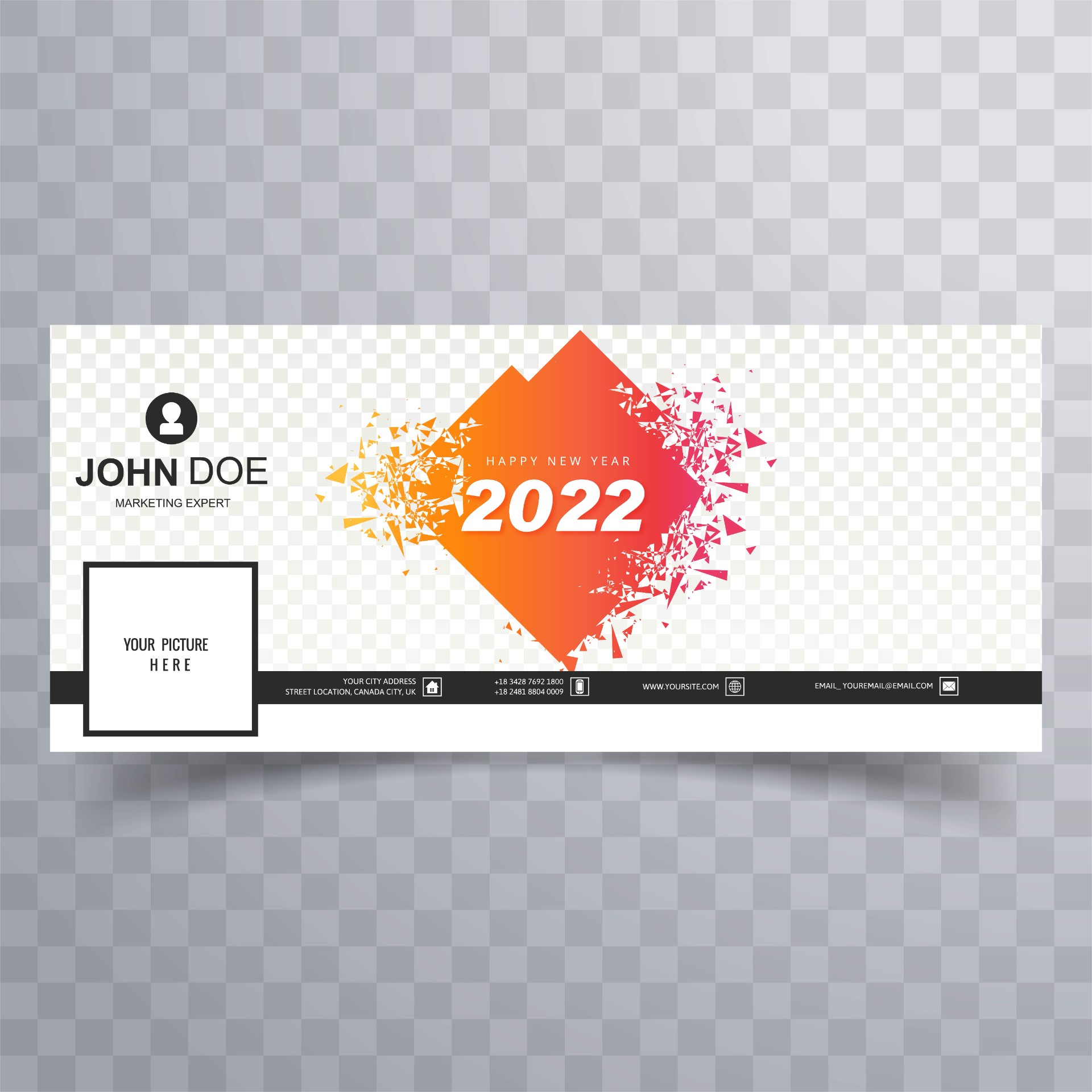 2022年新年快乐封面设计模板0