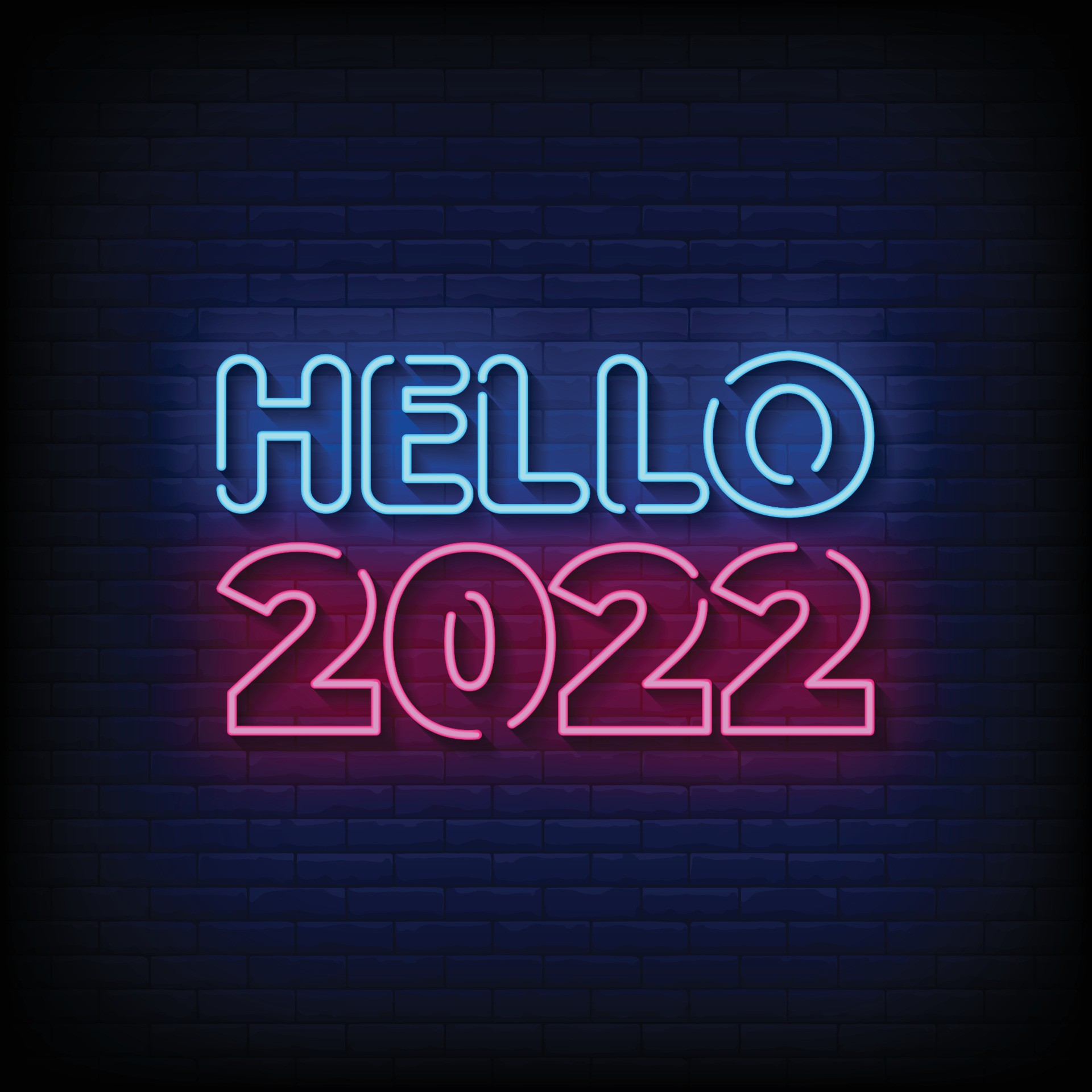 你好2022霓虹灯标志插图0