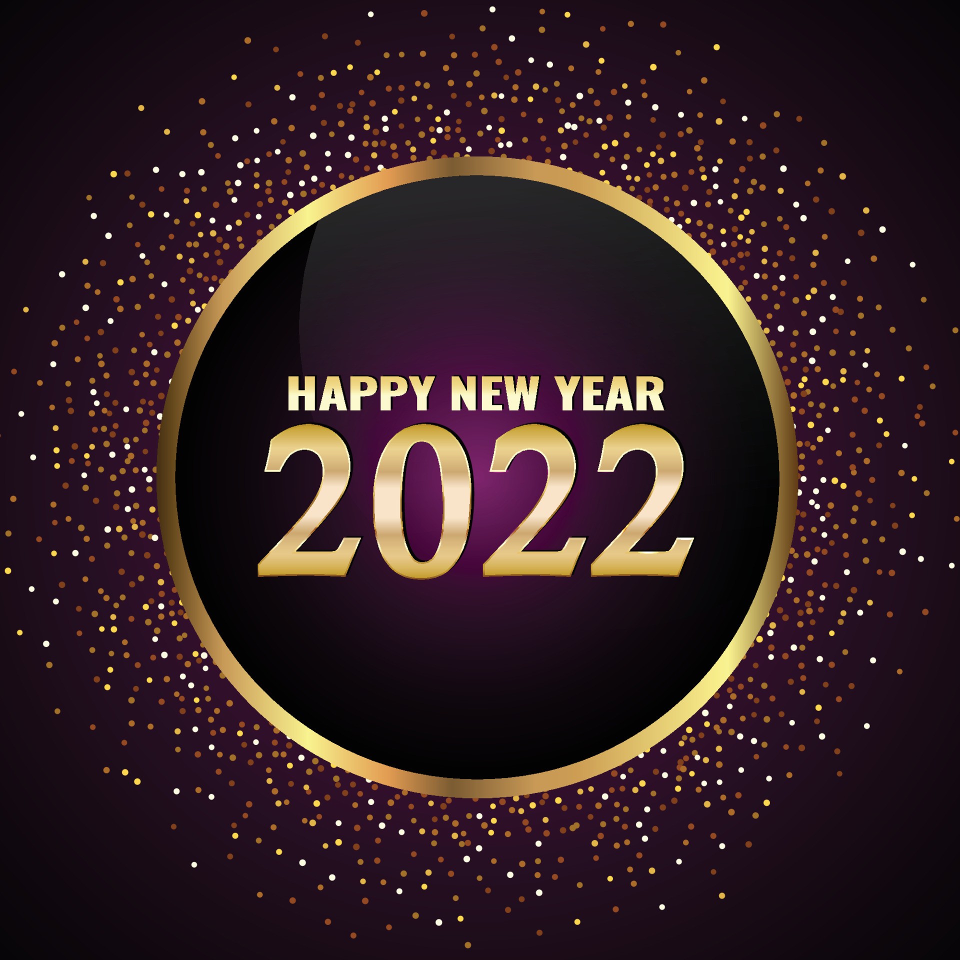 2022新年快乐金色插图0