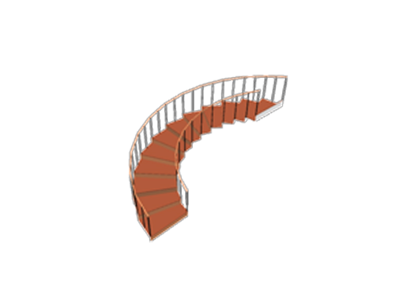 环形楼梯制作模型0