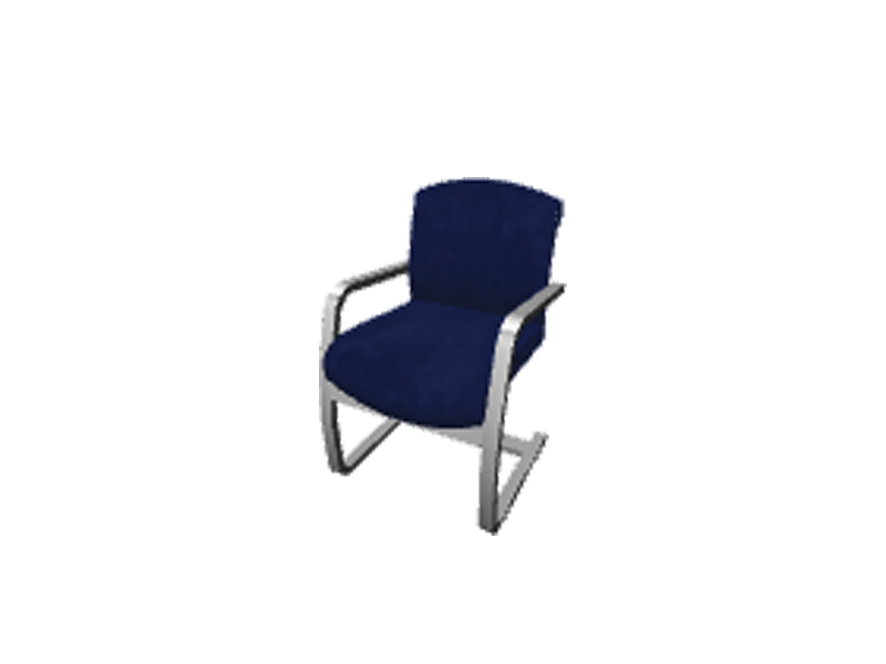 蓝色椅子模型0