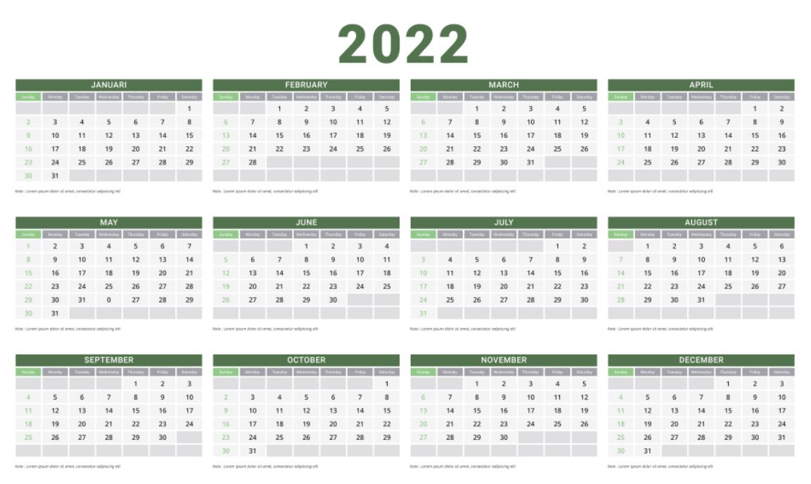 日历模板2022电子版0