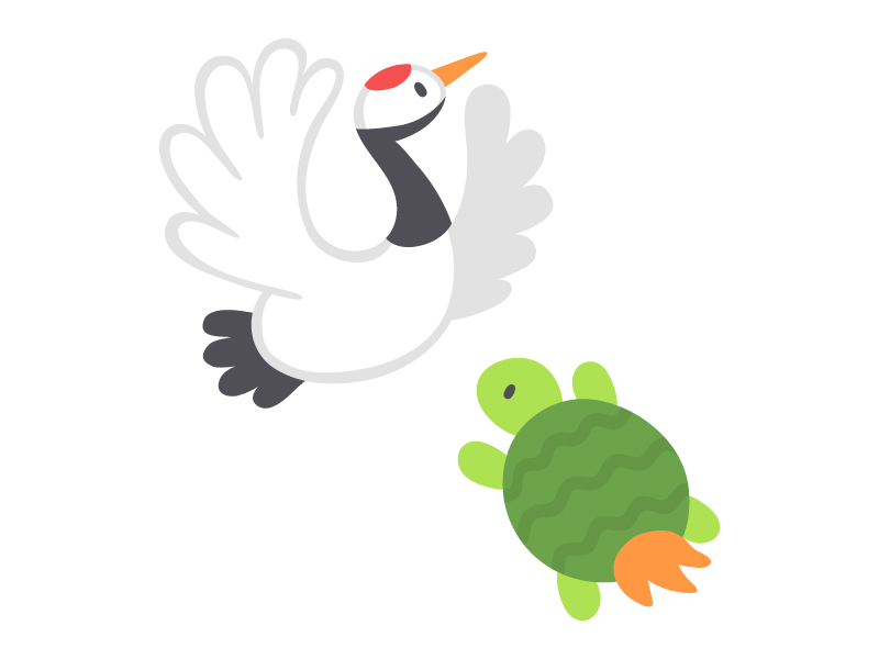乌龟和白鹤插图0