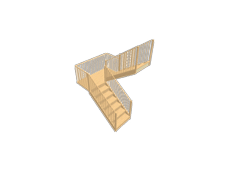 带平台的楼梯模型0