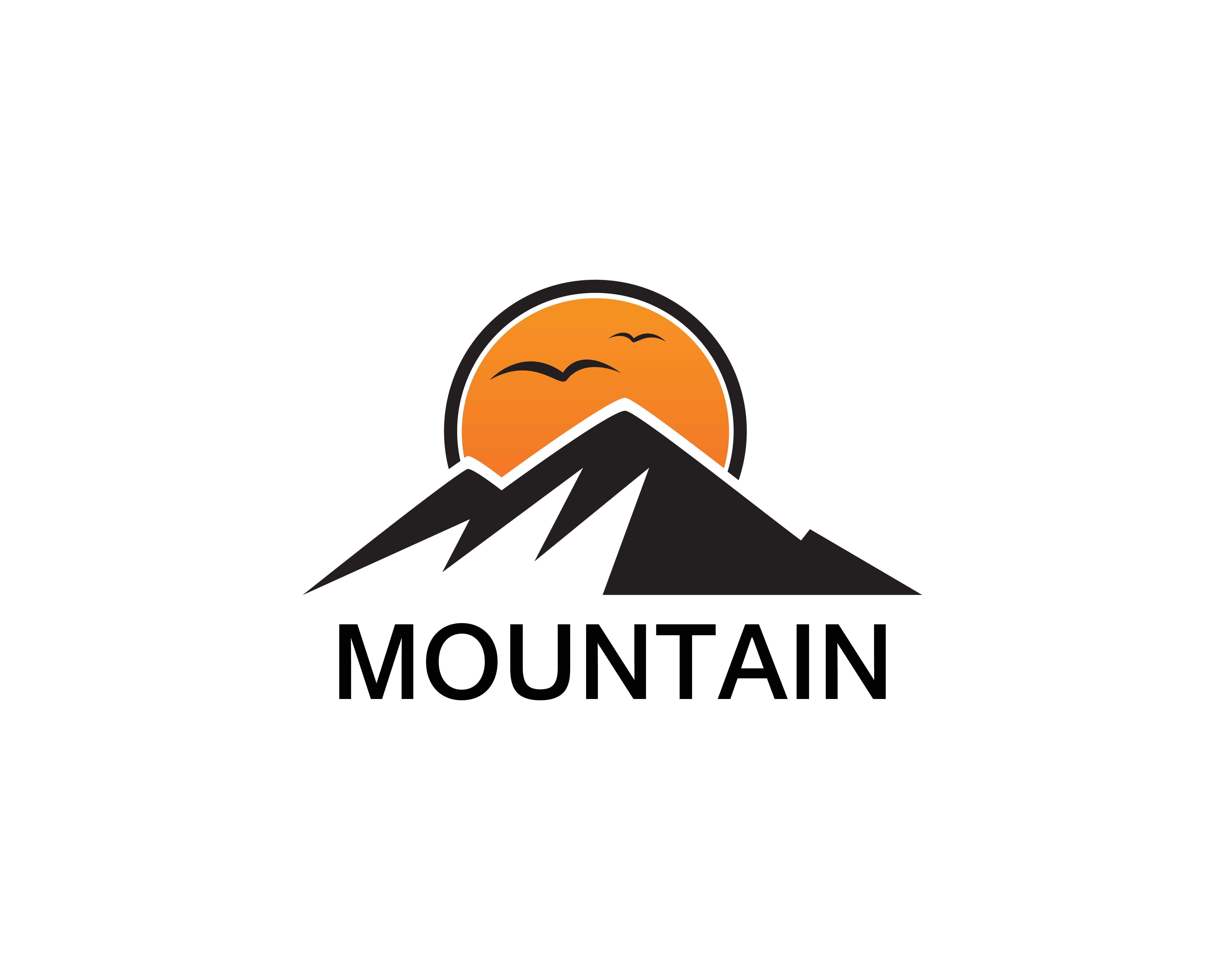 极简主义景观山logo0