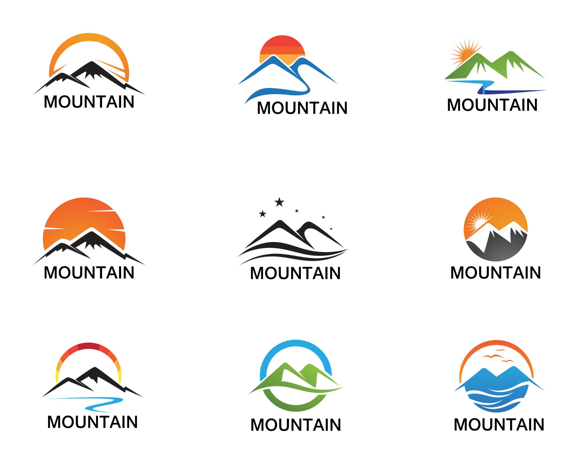 极简主义山地景观logo0