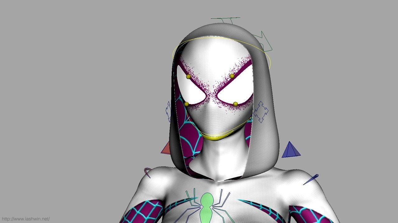 蜘蛛侠格温3D模型4