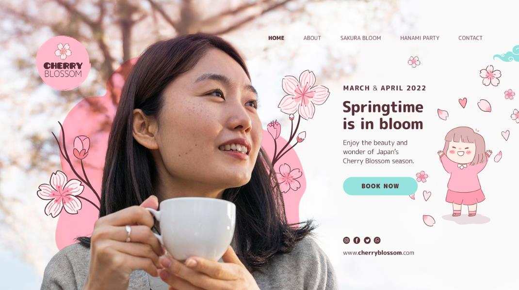 樱花节活动网页模板0