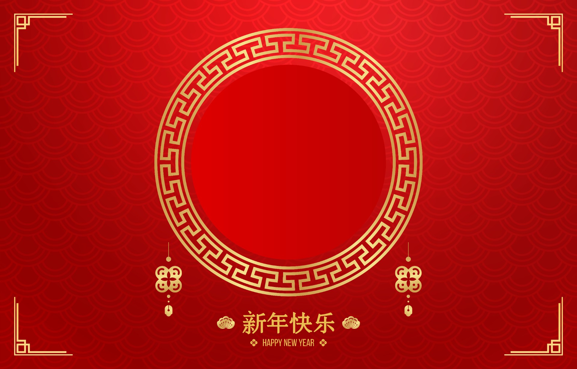 中国新年红色装饰模板0