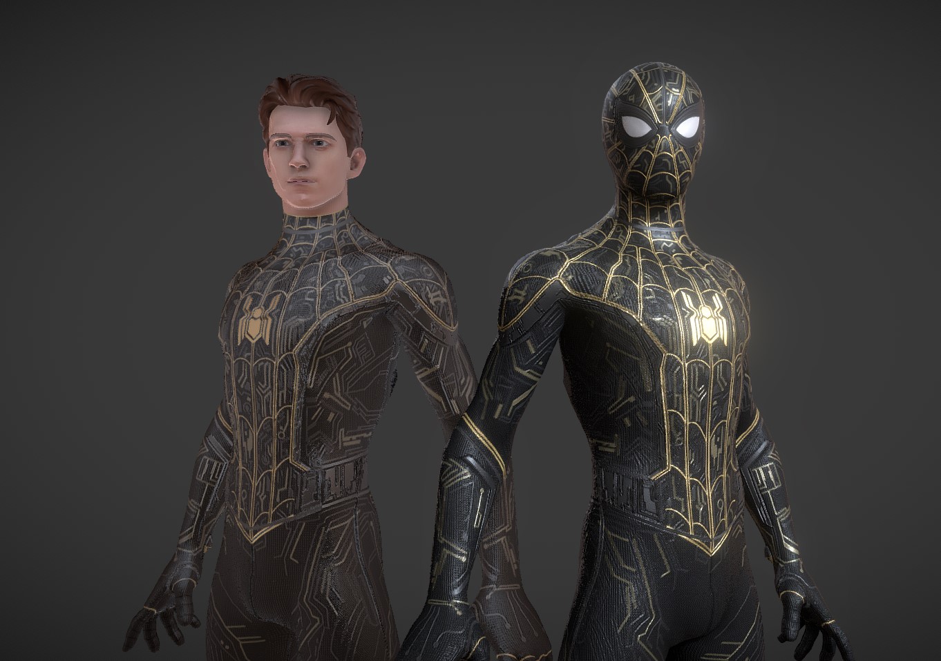 蜘蛛侠系列黑色战衣模型0