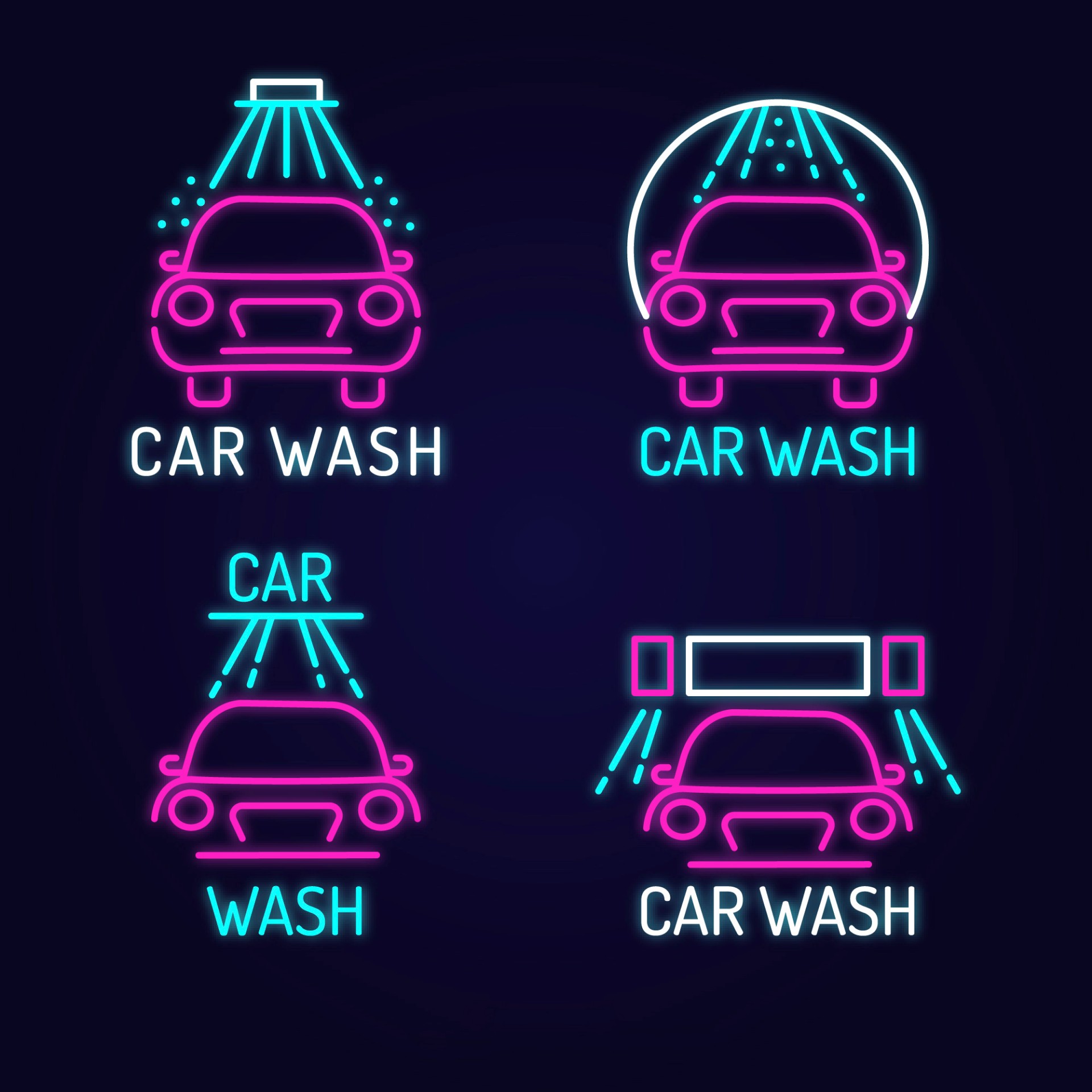洗车logo设计0